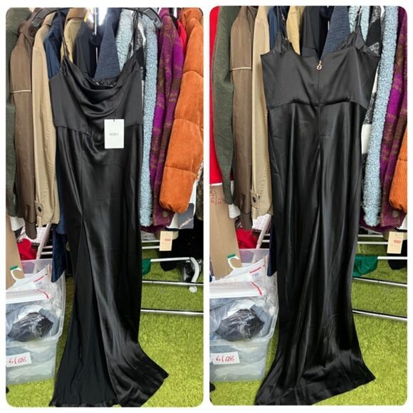 Nookie Dream Draped Gown Xtra Small XS in Black $299 - Picture 3 of 9